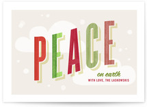 Peaceful Flurry Holiday Non-Photo Cards