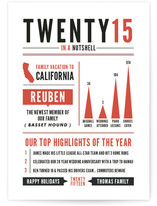 Year in a Nutshell Holiday Non-Photo Cards
