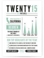 Year in a Nutshell Holiday Non-Photo Cards