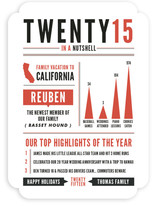Year in a Nutshell Holiday Non-Photo Cards