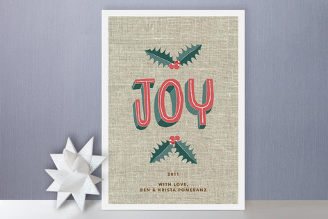 Simple Joy Holiday Non-Photo Cards