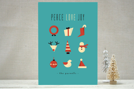 Iconic Xmas Holiday Non-Photo Cards