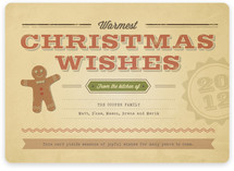 Retro Recipe Holiday Non-Photo Cards