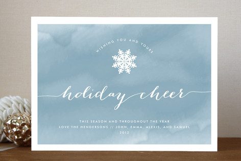 Watercolored Cheer Holiday Non-Photo Cards