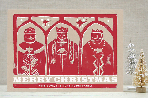 Three Kings Woodcut Holiday Non-Photo Cards