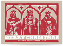 Three Kings Woodcut Holiday Non-Photo Cards