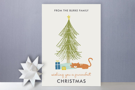 A Purrrfect Christmas Holiday Non-Photo Cards
