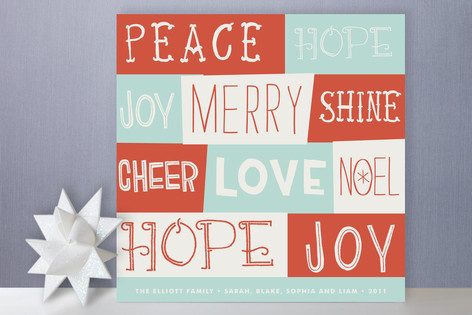 Type Collage Holiday Non-Photo Cards