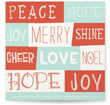 Type Collage Holiday Non-Photo Cards