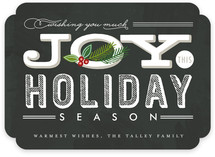 Casual Chalkboard Holiday Non-Photo Cards
