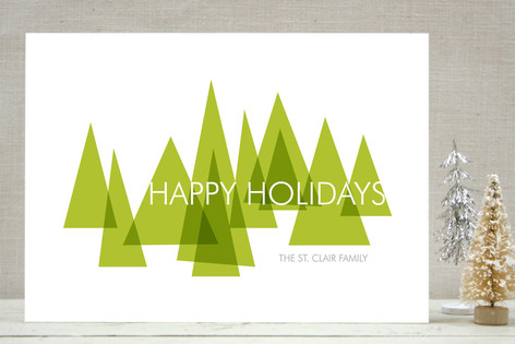 Mod Trees Holiday Non-Photo Cards