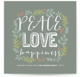 Peace Love Happiness Holiday Non-Photo Cards