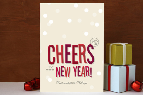 Cheers New Year Holiday Non-Photo Cards