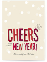 Cheers New Year Holiday Non-Photo Cards