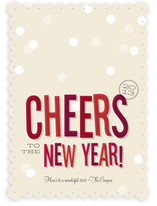 Cheers New Year Holiday Non-Photo Cards