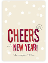Cheers New Year Holiday Non-Photo Cards