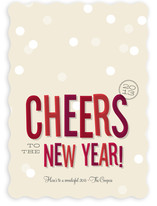 Cheers New Year Holiday Non-Photo Cards