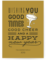 Good Cheer & Happy New Year Holiday Non-Photo Cards