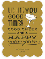 Good Cheer & Happy New Year Holiday Non-Photo Cards