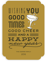 Good Cheer & Happy New Year Holiday Non-Photo Cards