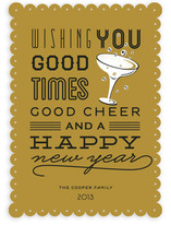 Good Cheer & Happy New Year Holiday Non-Photo Cards