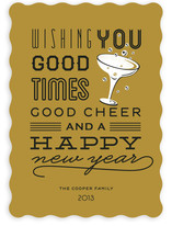 Good Cheer & Happy New Year Holiday Non-Photo Cards