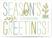 Branch and Bird Holiday Non-Photo Cards
