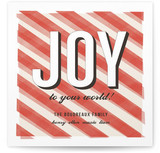 Offset Candy Cane Holiday Non-Photo Cards