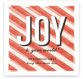 Offset Candy Cane Holiday Non-Photo Cards
