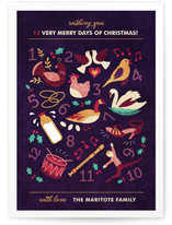 Modern 12 Days Holiday Non-Photo Cards
