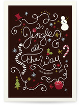 Jingling Script Holiday Non-Photo Cards