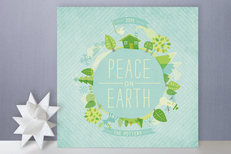 Peace is Cool Holiday Non-Photo Cards