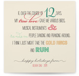 12 Days Reality Check Holiday Non-Photo Cards