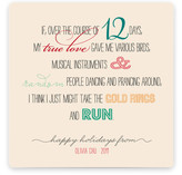 12 Days Reality Check Holiday Non-Photo Cards