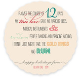 12 Days Reality Check Holiday Non-Photo Cards