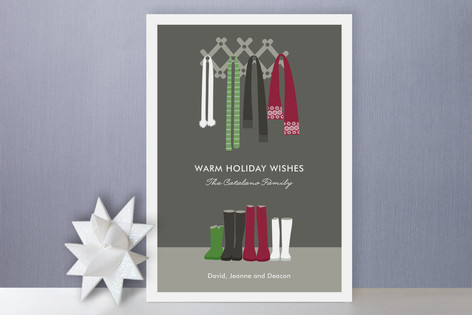 Warm Winter Scarves Holiday Non-Photo Cards