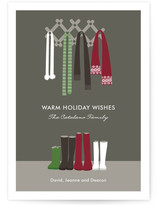 Warm Winter Scarves Holiday Non-Photo Cards