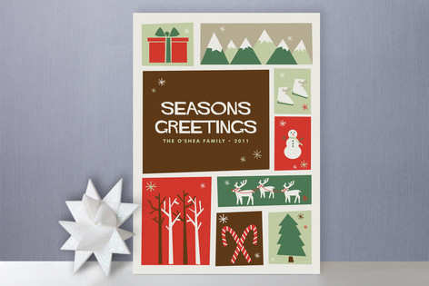 Christmas Cutout Holiday Non-Photo Cards
