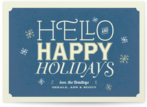 Antique Typography Holiday Non-Photo Cards