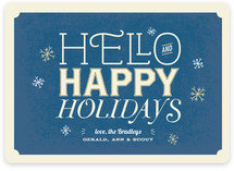Antique Typography Holiday Non-Photo Cards