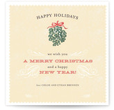 Mistletoe Flourish Holiday Non-Photo Cards