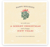 Mistletoe Flourish Holiday Non-Photo Cards