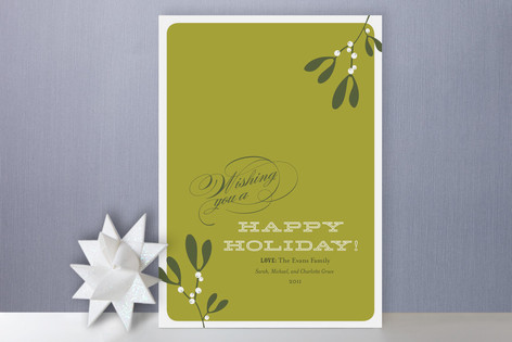 Mistletoe Holiday Non-Photo Cards