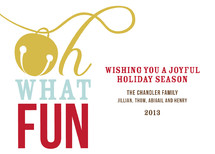 Oh What Fun Holiday Non-Photo Cards, by Frooted Design