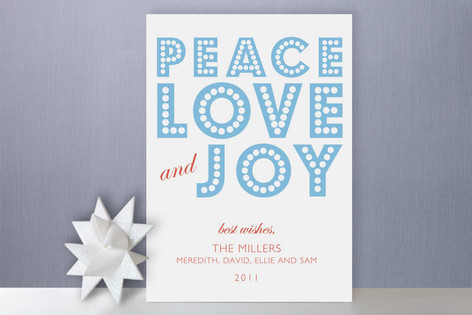 float + peace Holiday Non-Photo Cards