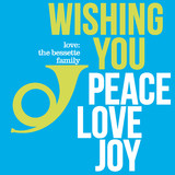 Peace Love and Bop Holiday Non-Photo Cards, by Alex Elko Design