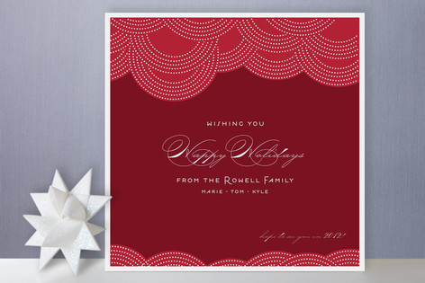 Pearls on a String Holiday Non-Photo Cards