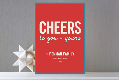 Float + Cheers to You Holiday Non-Photo Cards