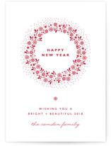 Red Wreath Holiday Non-Photo Cards