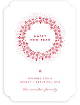 Red Wreath Holiday Non-Photo Cards